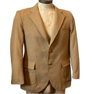Vintage Camel Wool Blazer Jacket Derby of San Francisco